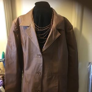 Dialogue Tan Leather Blazez